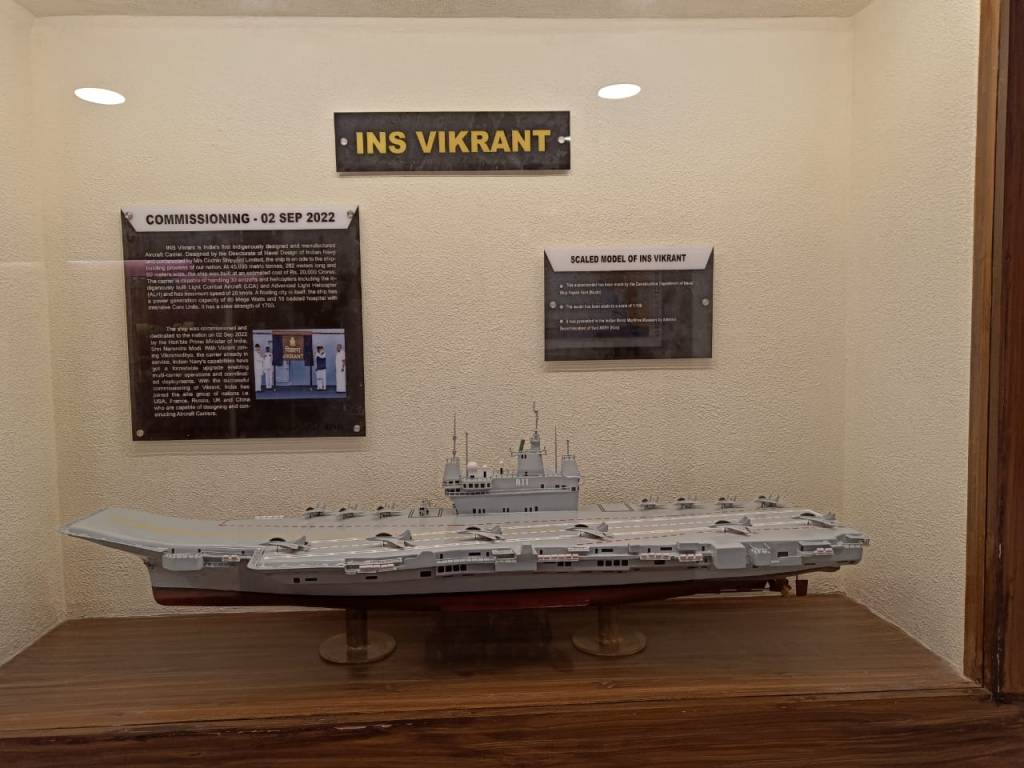 INS Vikrant model at Indian Navy Museum, kochi- best places to see in kochi