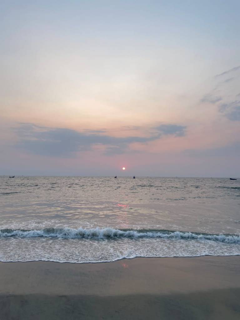 Quiet beach at Mararikulam, Kerala.