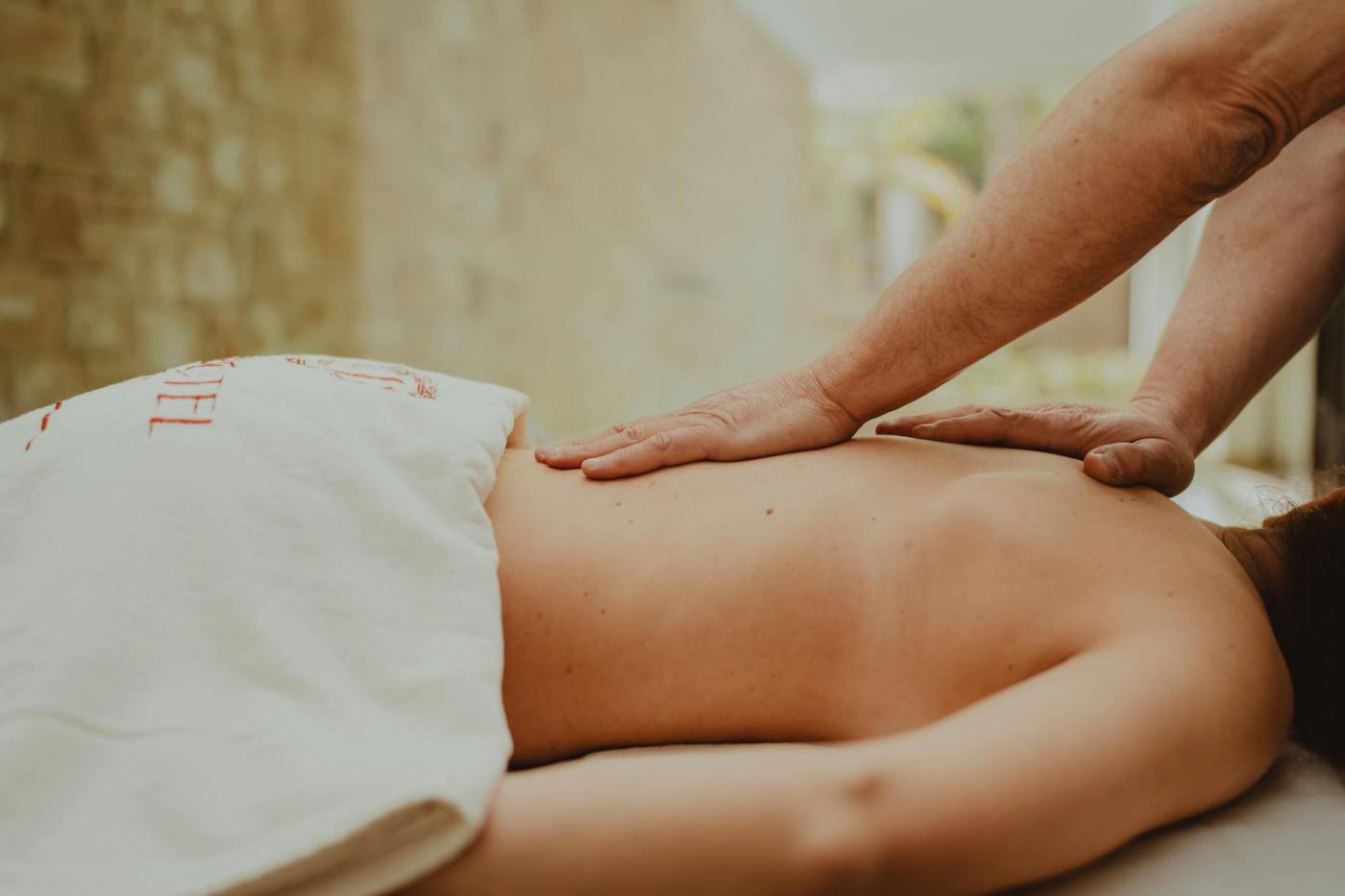 relaxing spa massage therapy at wellness center