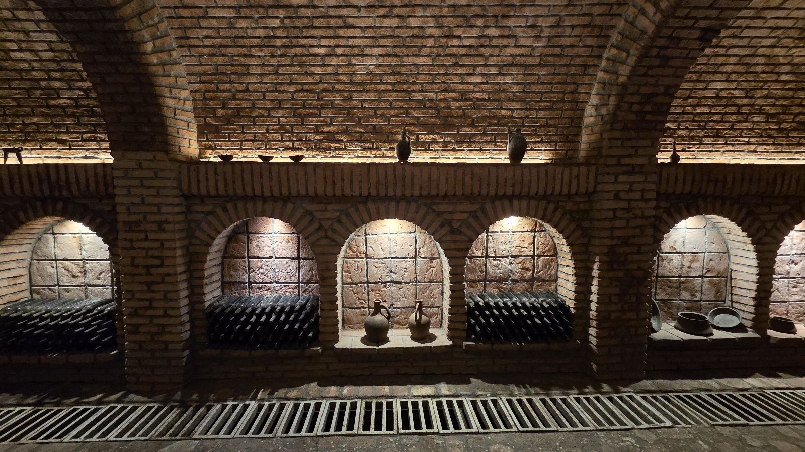 bottled and vessels in winery khareba
